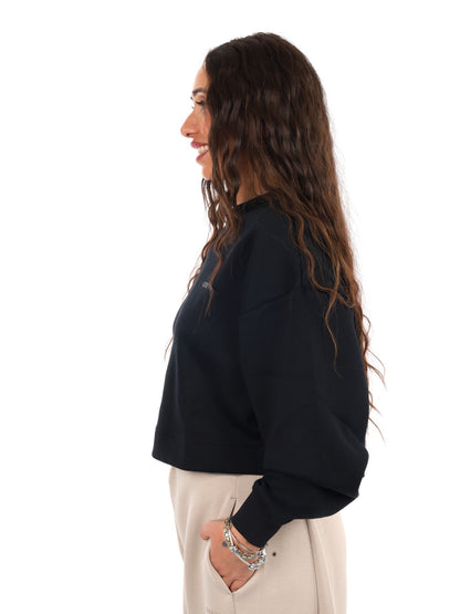 Guess brianna crew felpa da donna nero