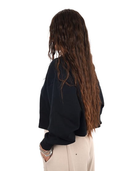 Guess brianna crew felpa da donna nero