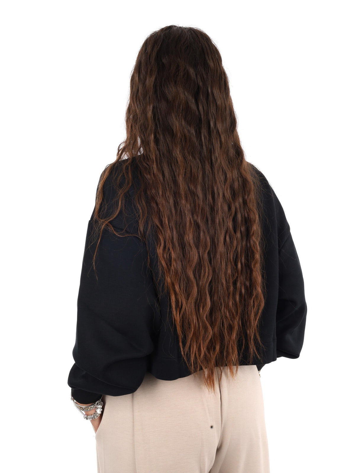 Guess brianna crew felpa da donna nero