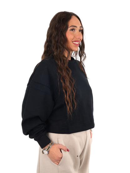 Guess brianna crew felpa da donna nero