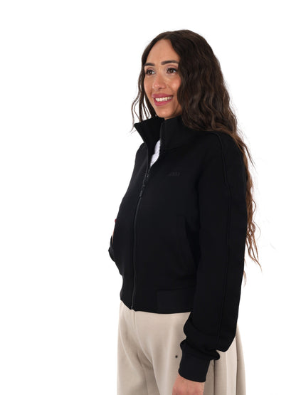Guess elsa full zip felpa da donna nero