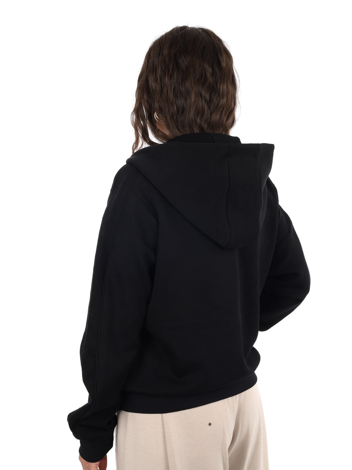 Guess elsa full zip felpa da donna nero
