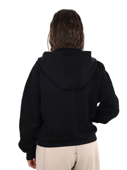 Guess elsa full zip felpa da donna nero