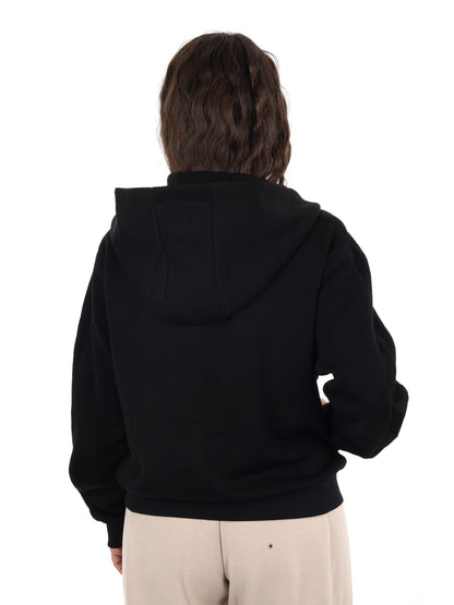 Guess elsa full zip felpa da donna nero