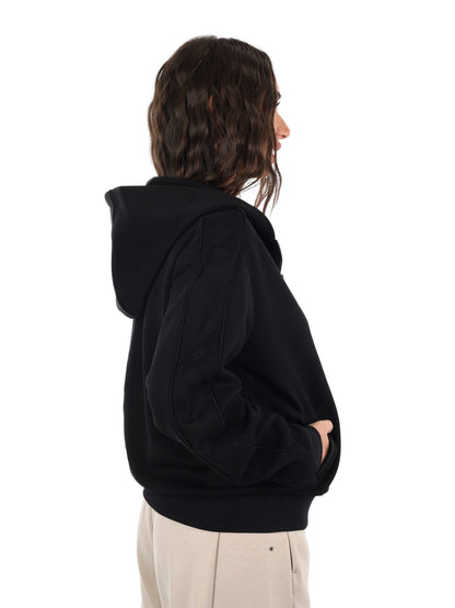 Guess elsa full zip felpa da donna nero