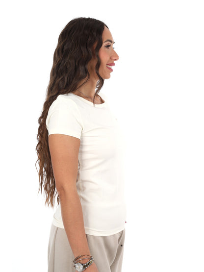 Guess avery t-shirt da donna panna