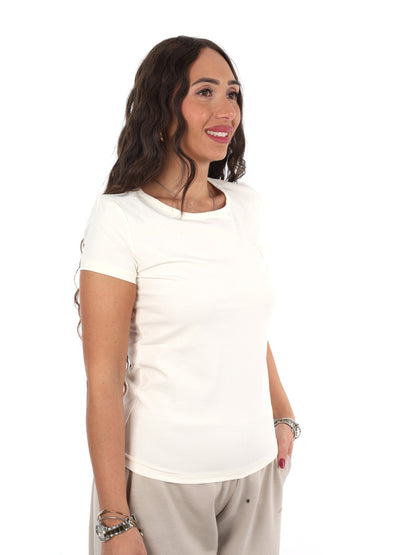 Guess avery t-shirt da donna panna