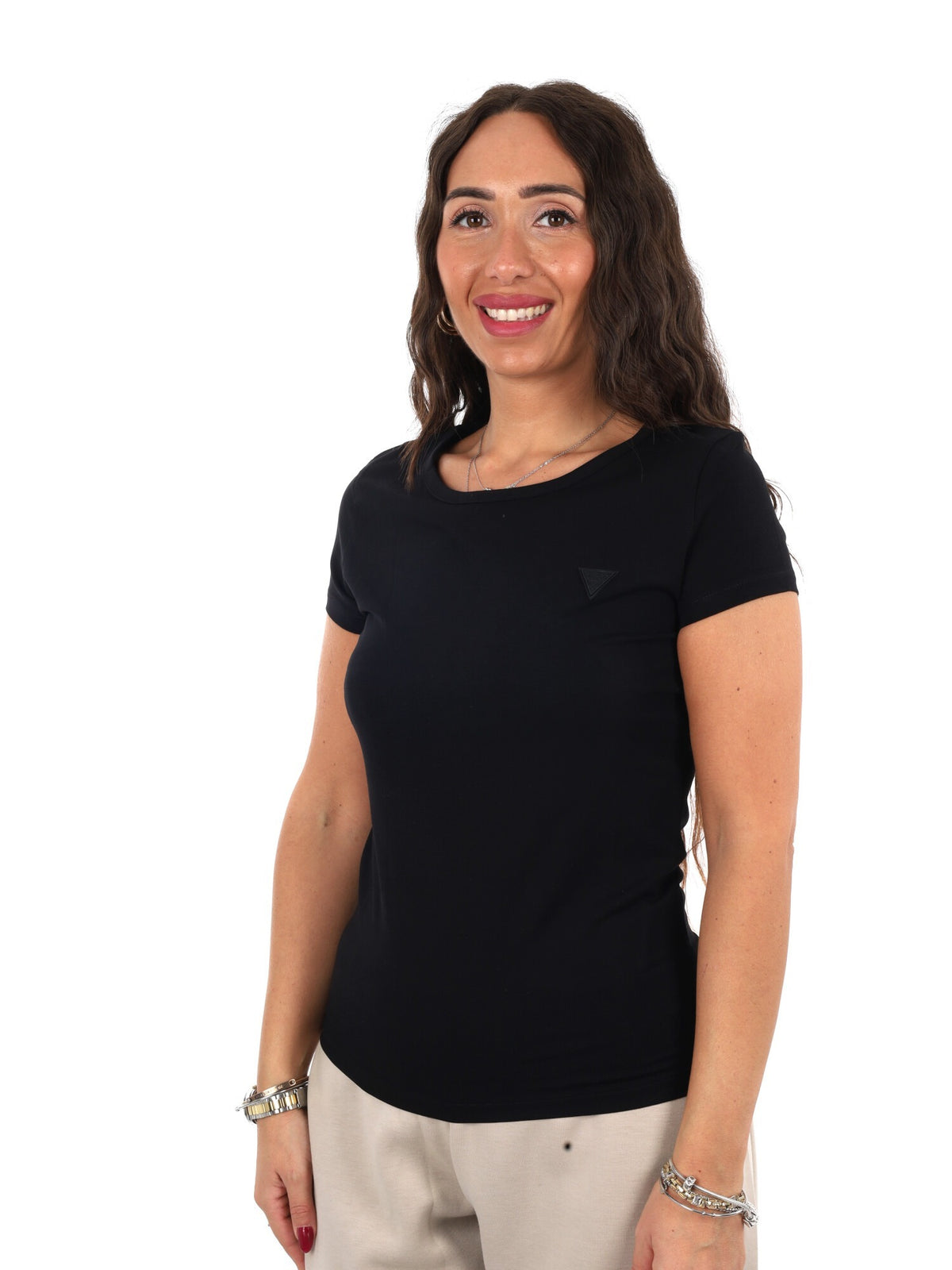 Guess avery t-shirt da donna nero