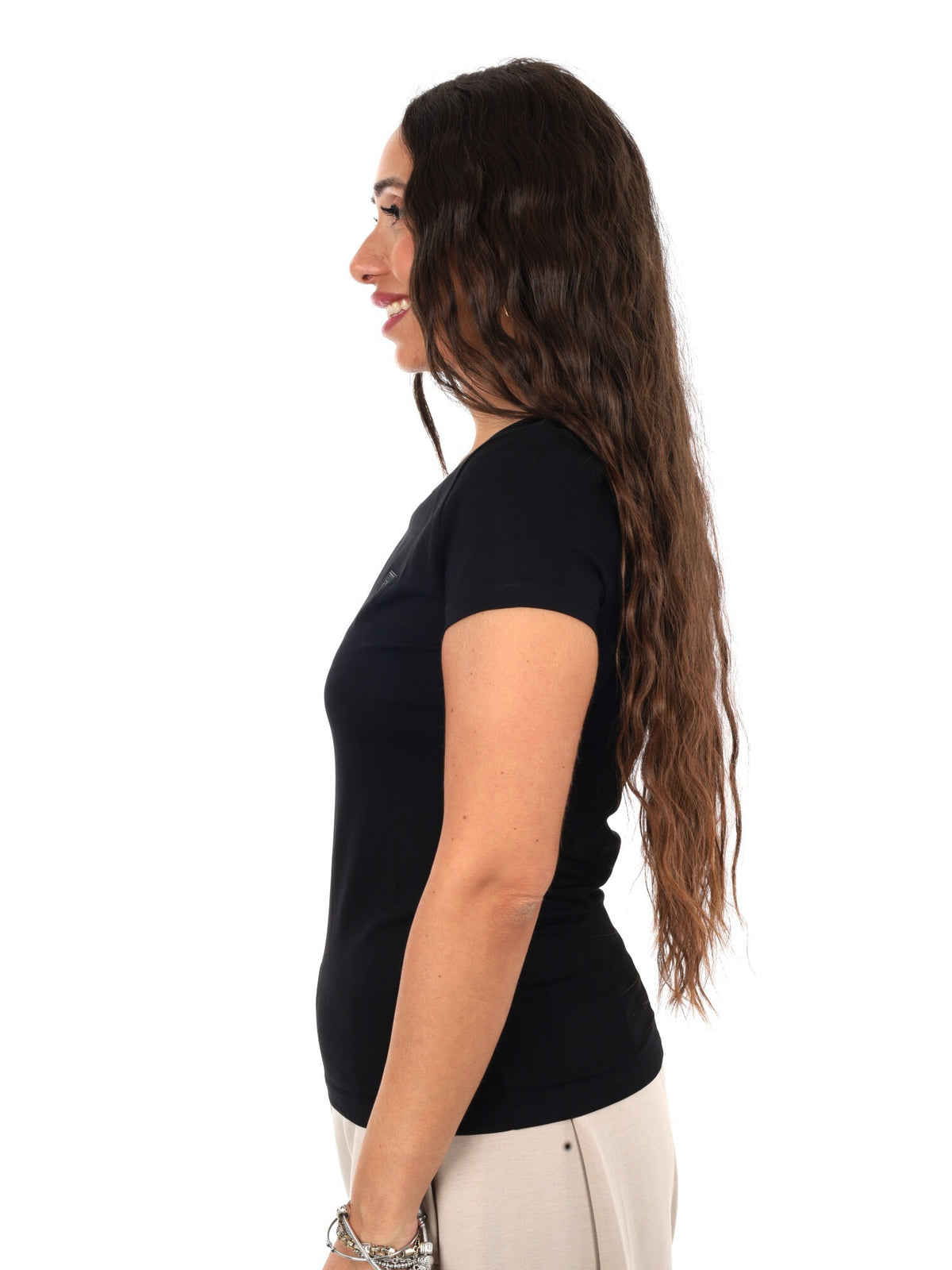 Guess avery t-shirt da donna nero