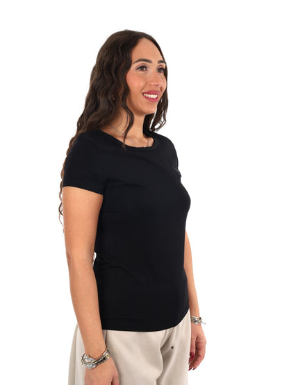 Guess avery t-shirt da donna nero