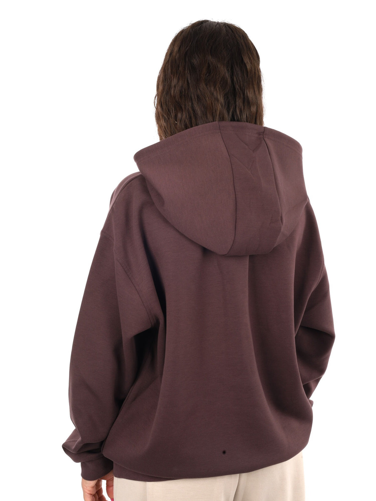 Guess nat hoodie felpa da donna marrone