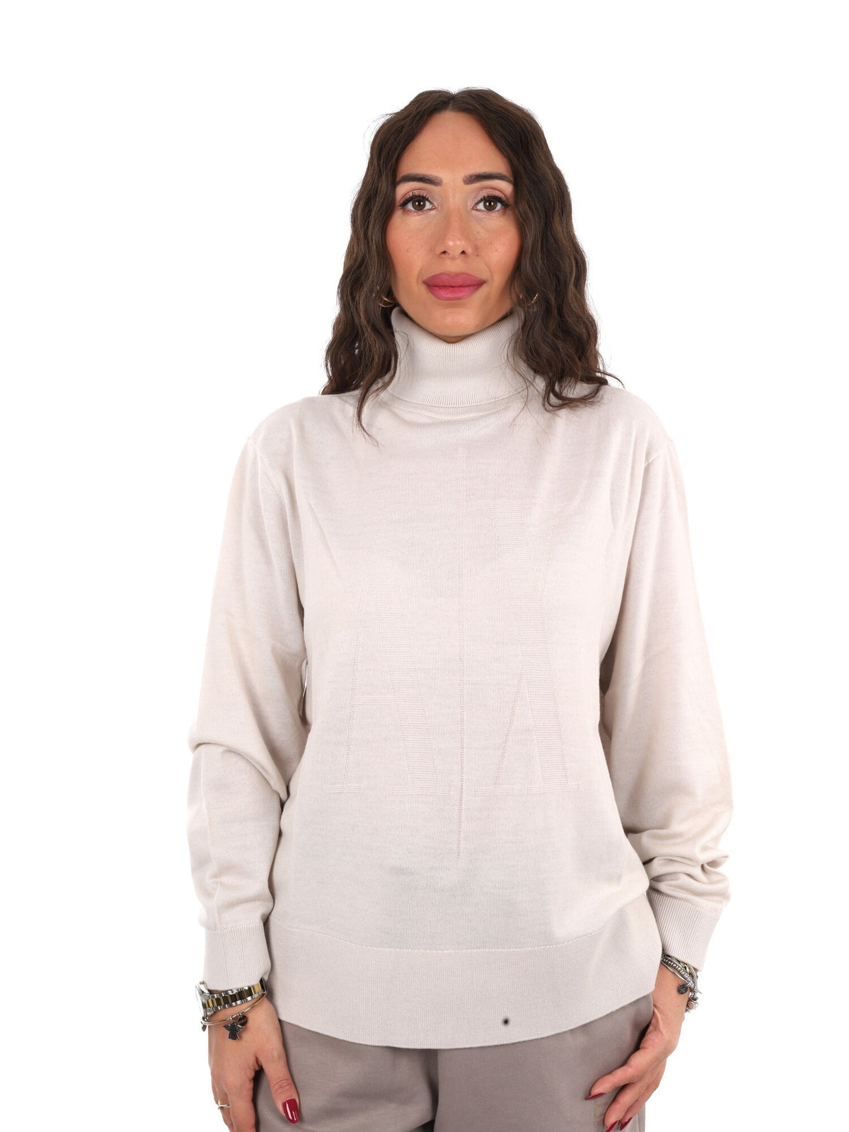 Armani excange pullo maglia da donna panna