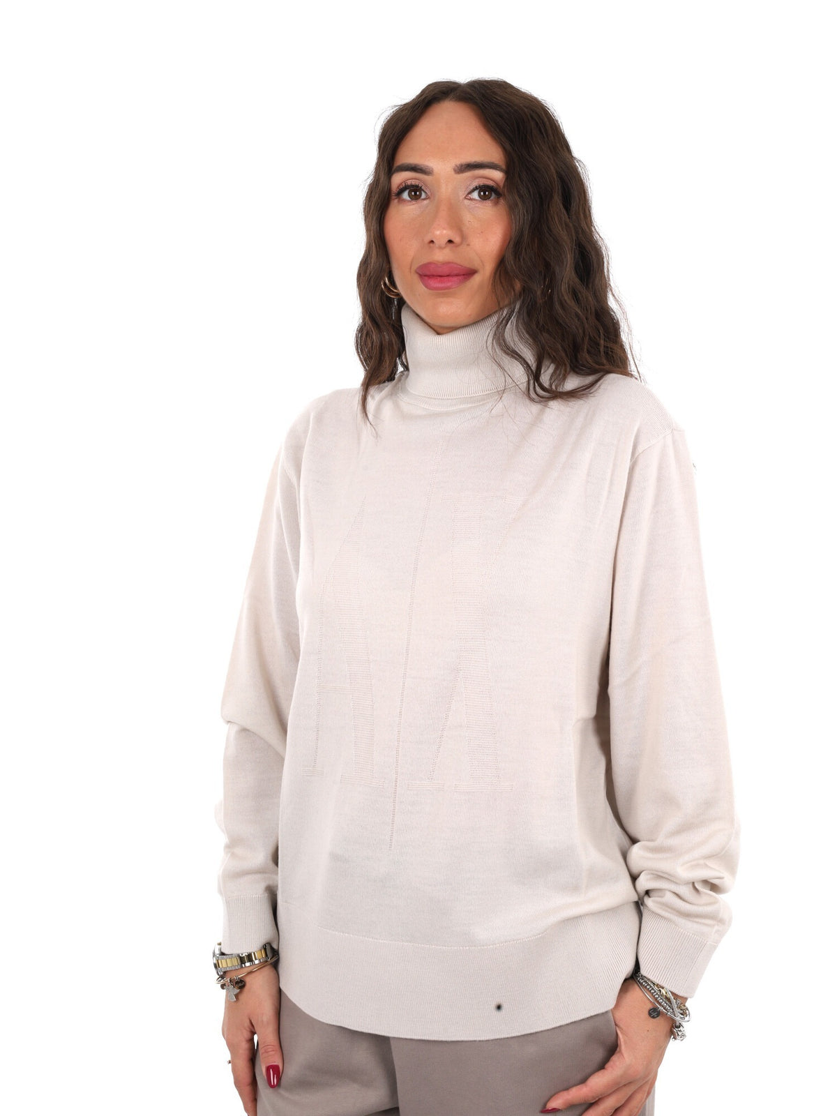 Armani excange pullo maglia da donna panna