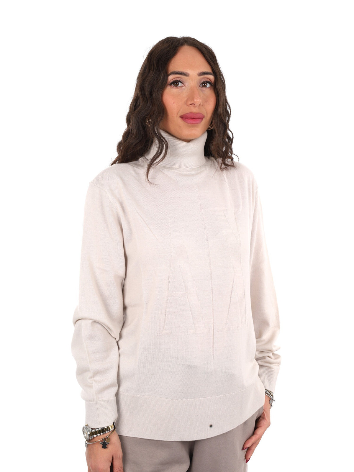 Armani excange pullo maglia da donna panna