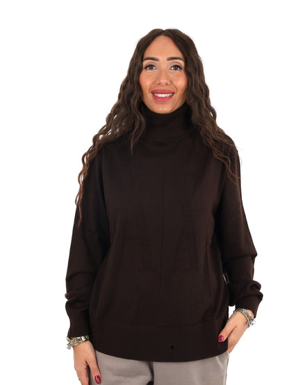 Armani excange pullo maglia da donna marrone