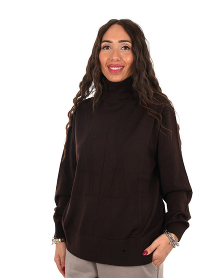 Armani excange pullo maglia da donna marrone
