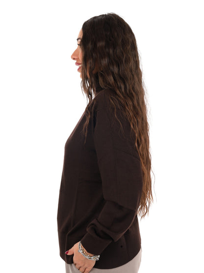 Armani excange pullo maglia da donna marrone