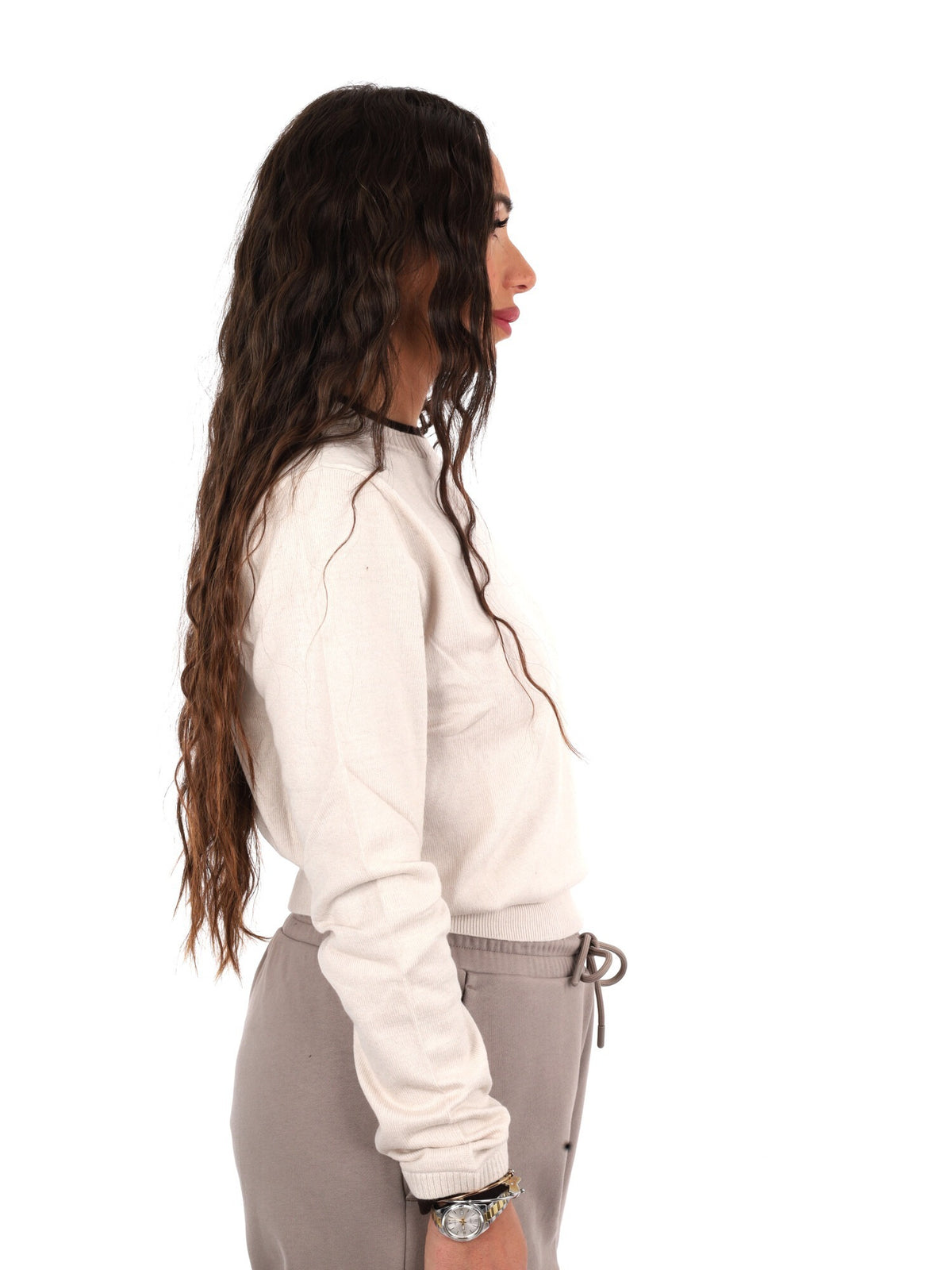 Armani excange pullo maglia da donna panna