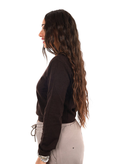 Armani excange pullo maglia da donna marrone