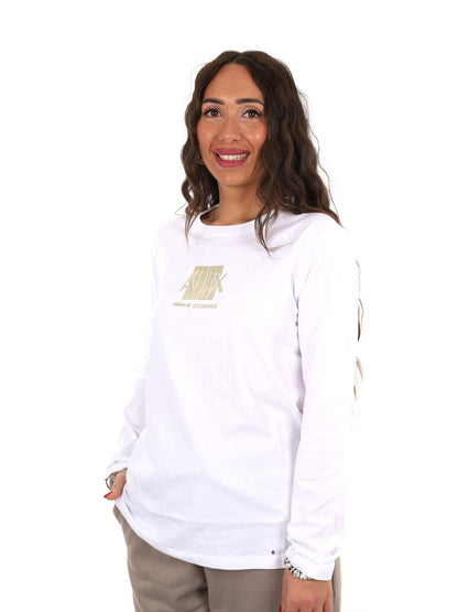 Armani excange t-sh t-shirt da donna bianco