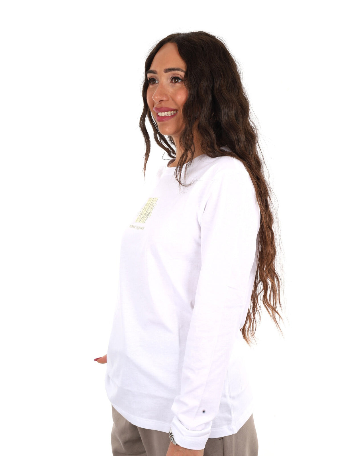 Armani excange t-sh t-shirt da donna bianco