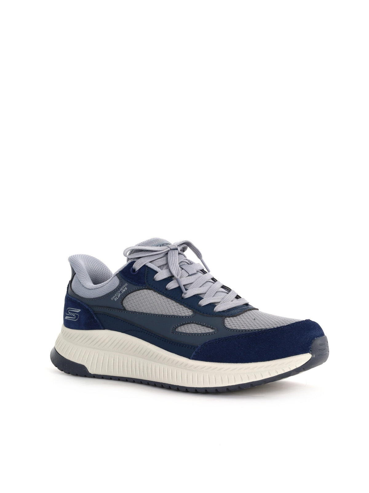 Skechers bobs squad sneakers da uomo blu-grigio