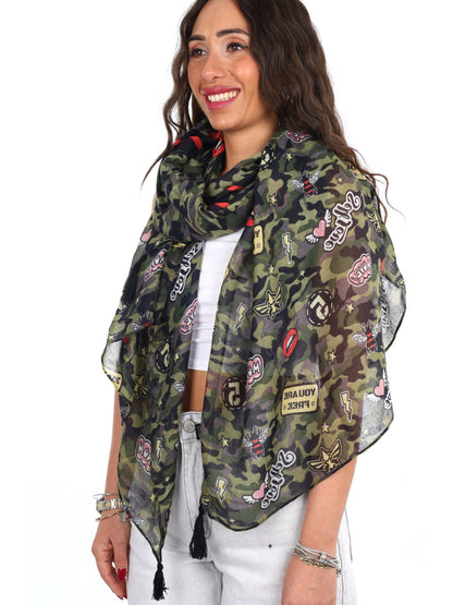 Pashbag pashmina da unisex mimetico