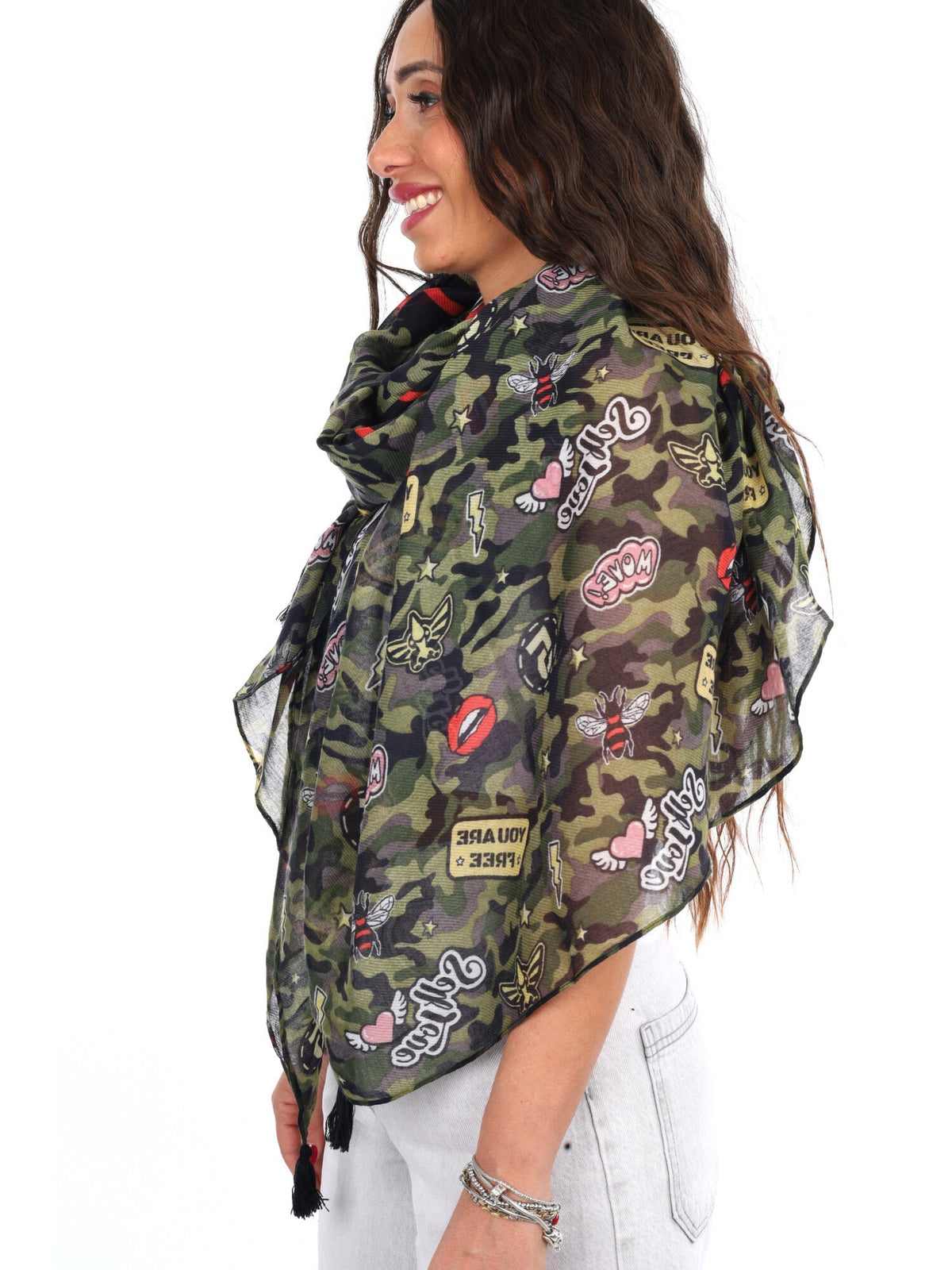 Pashbag pashmina da unisex mimetico
