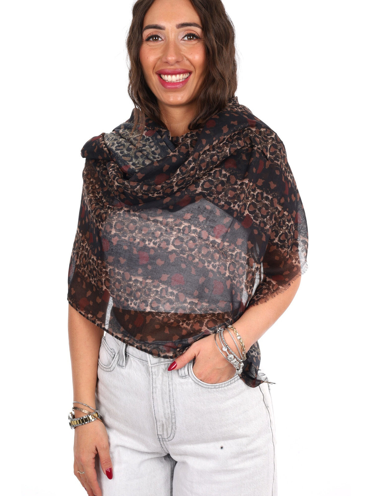 Pashbag golden pashmina da unisex maculato