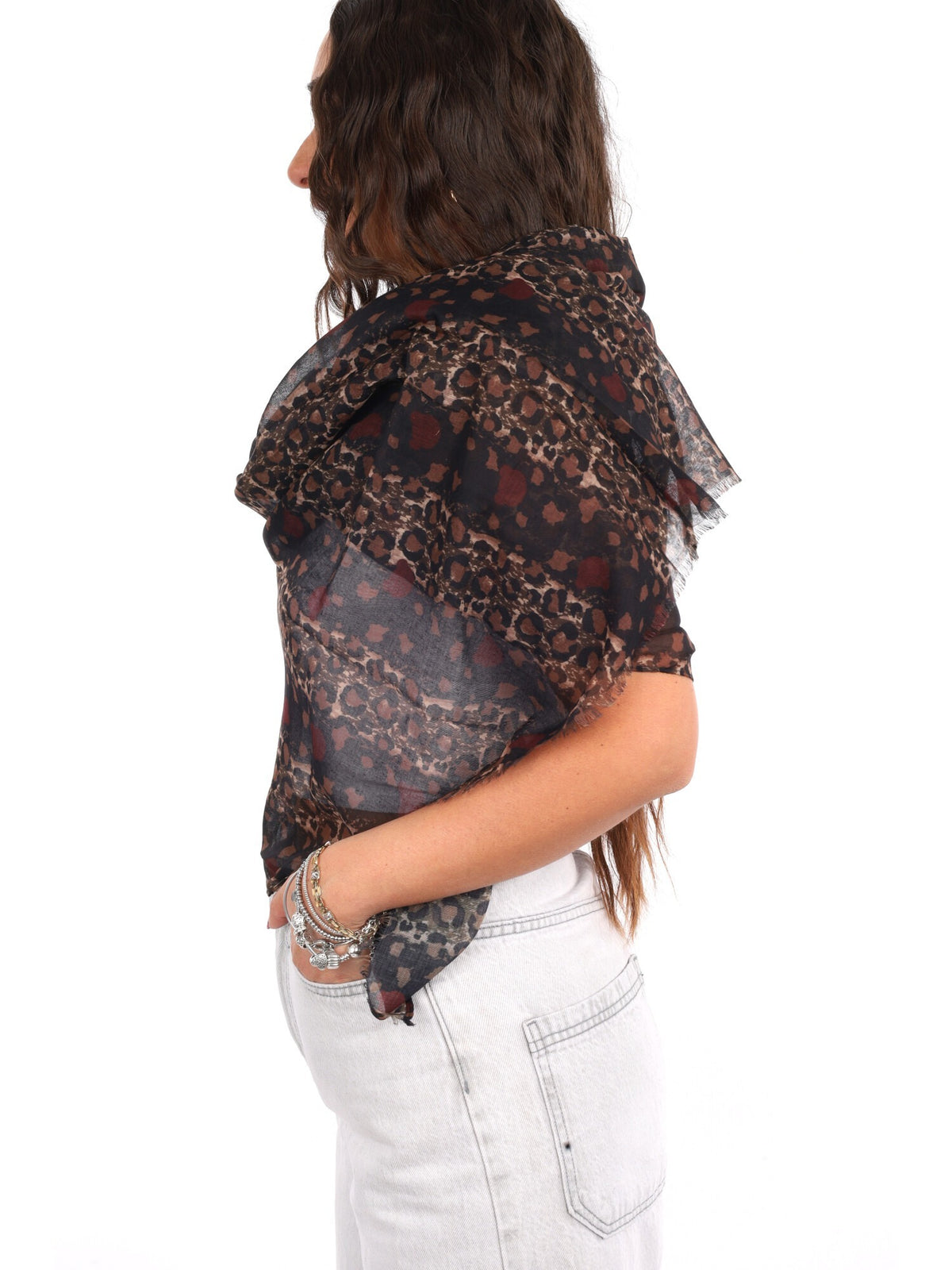 Pashbag golden pashmina da unisex maculato