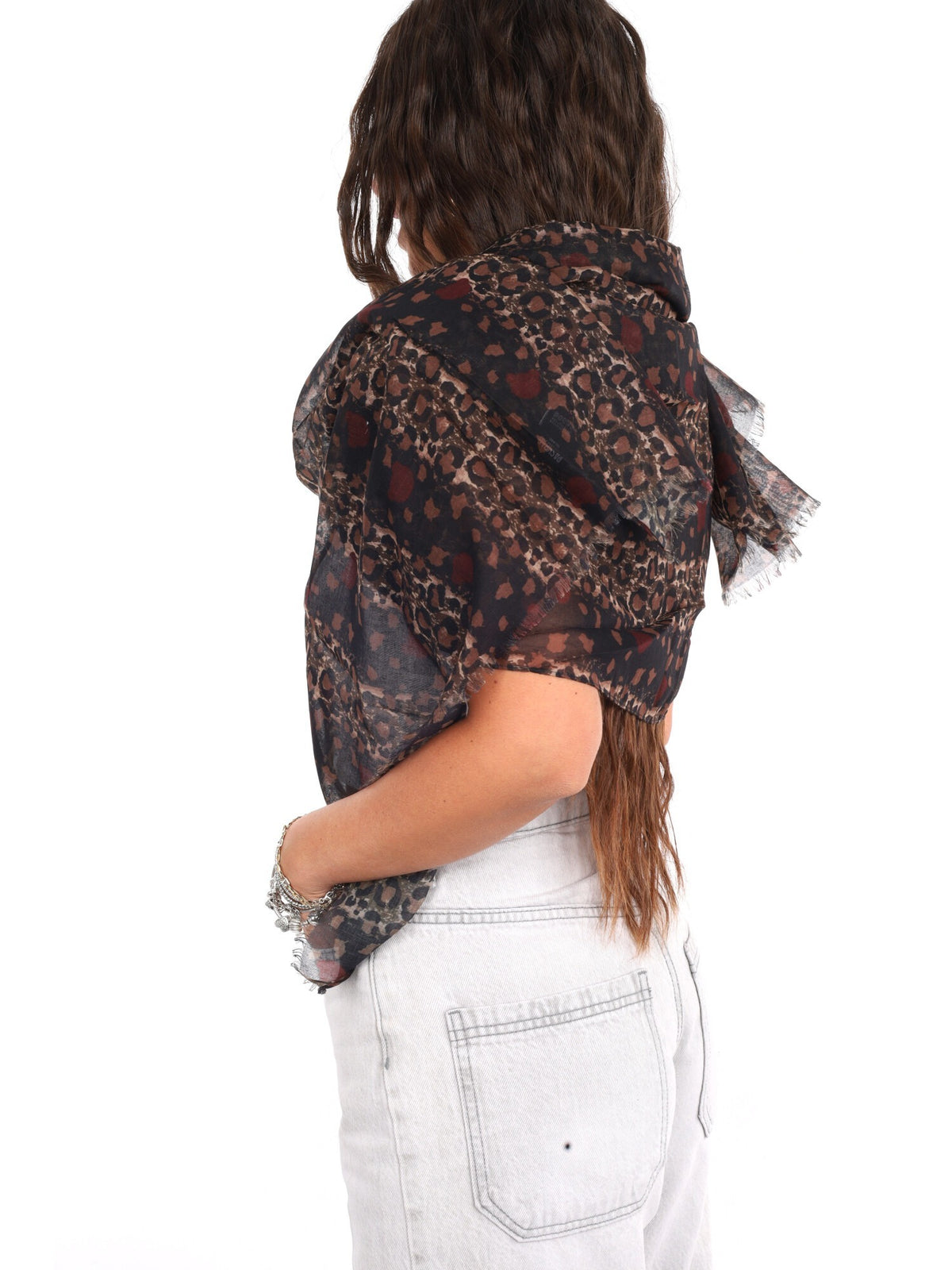 Pashbag golden pashmina da unisex maculato