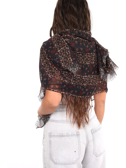Pashbag golden pashmina da unisex maculato