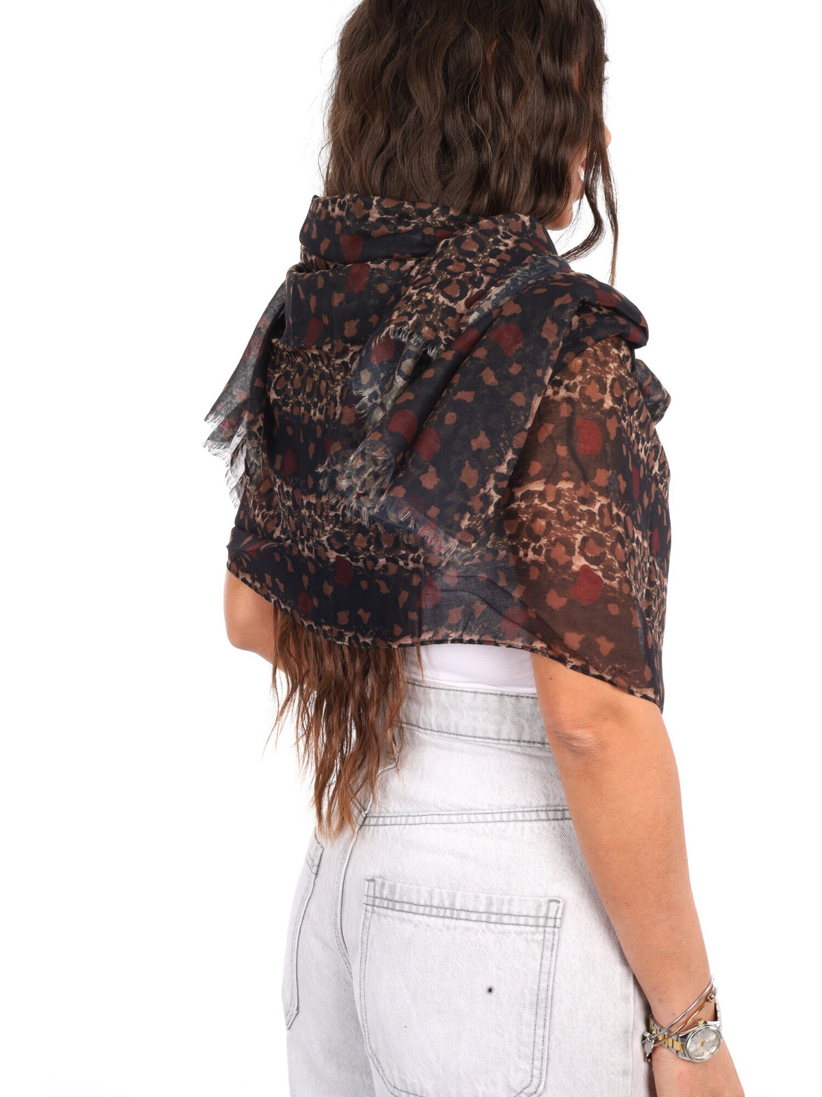 Pashbag golden pashmina da unisex maculato