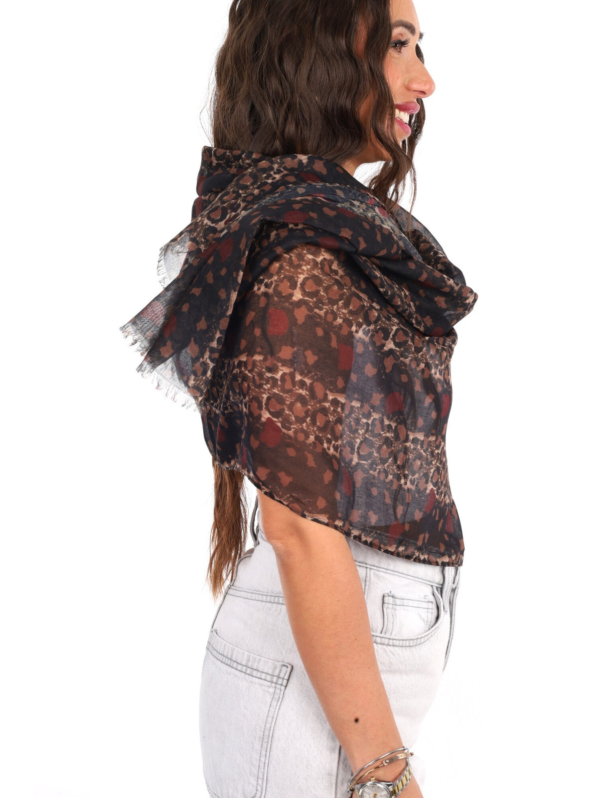 Pashbag golden pashmina da unisex maculato