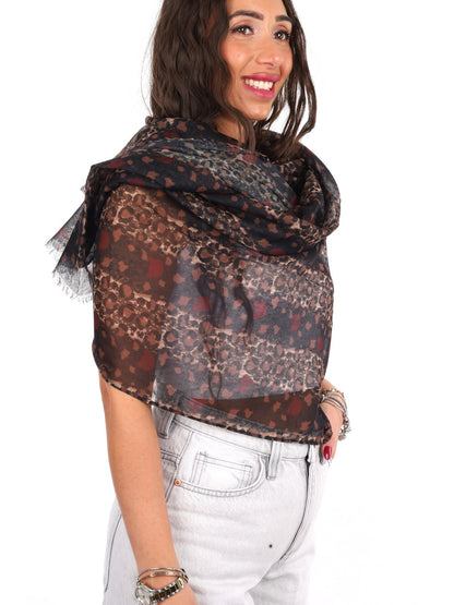 Pashbag golden pashmina da unisex maculato