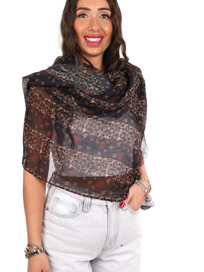 Pashbag golden pashmina da unisex maculato