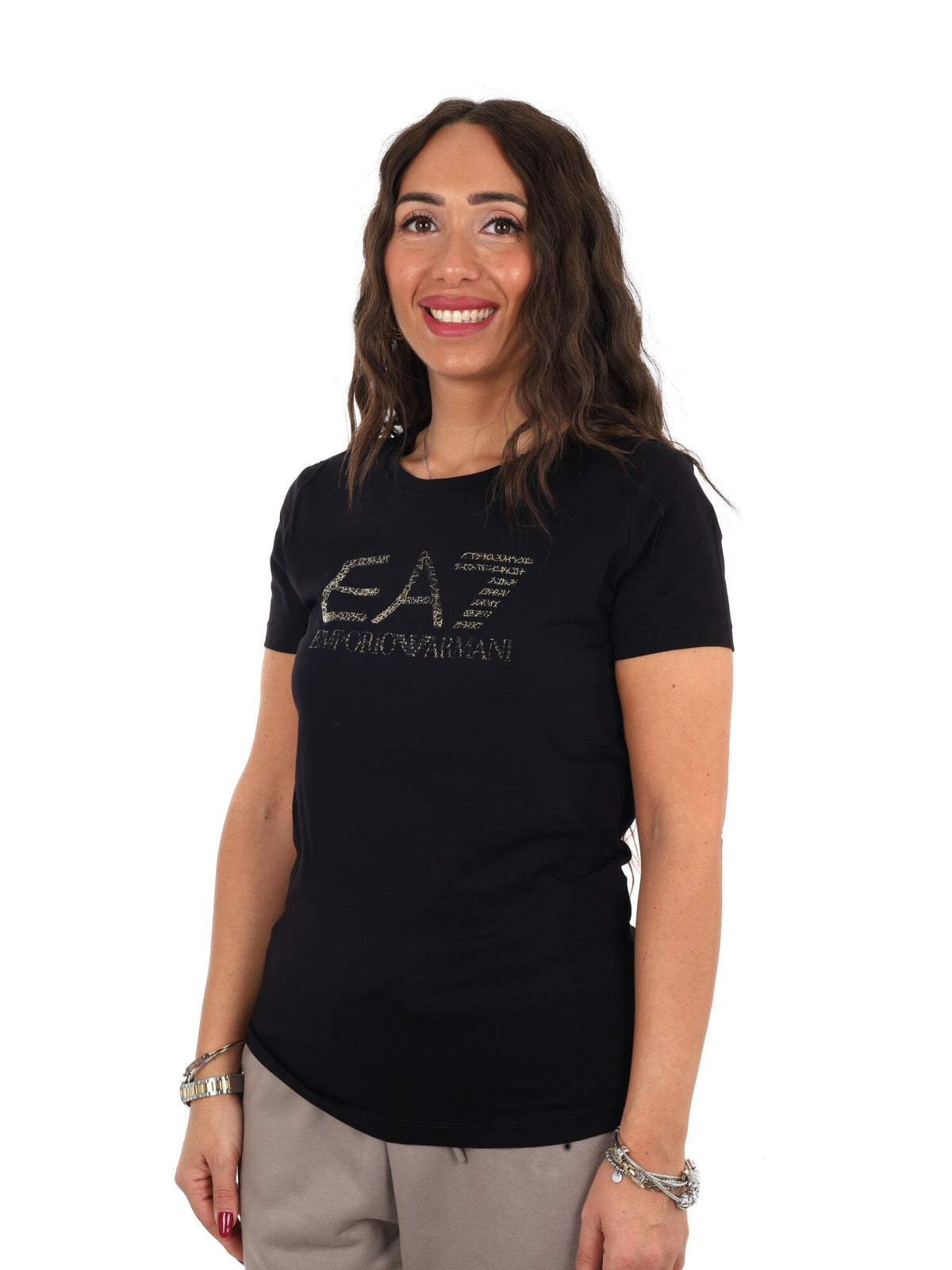 EA7 train visibility t-shirt da donna nero