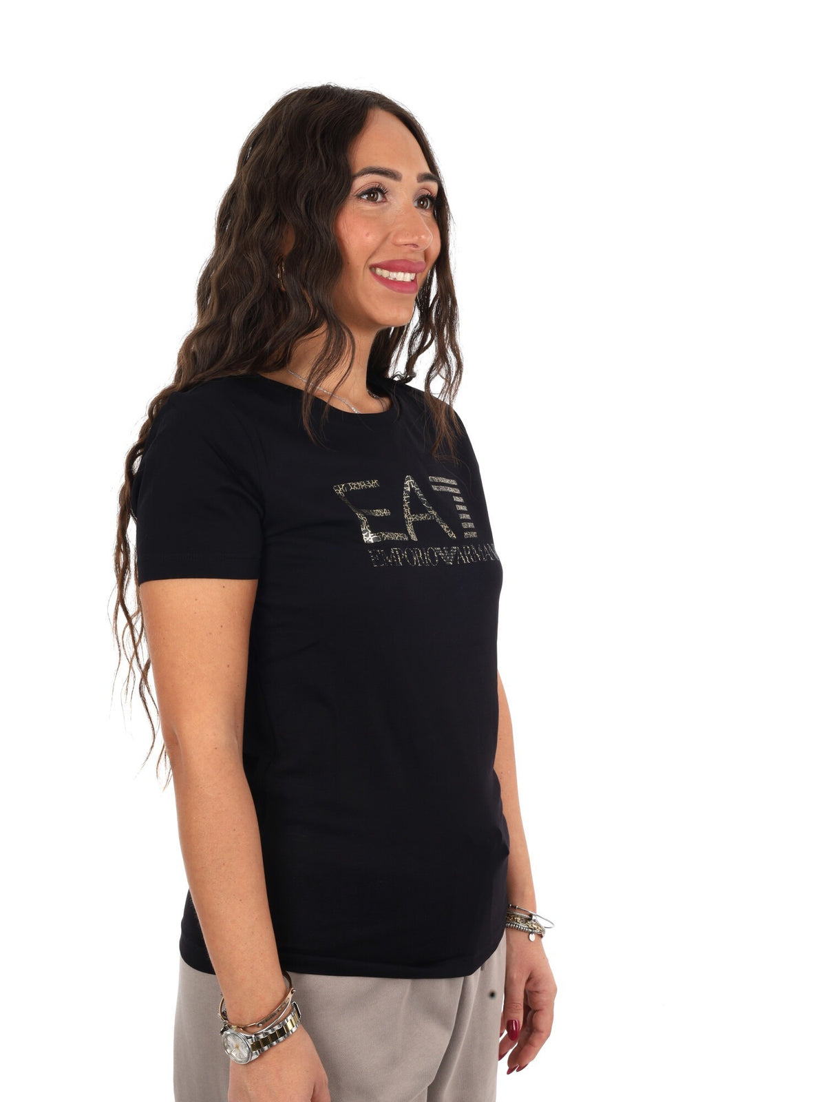 EA7 train visibility t-shirt da donna nero