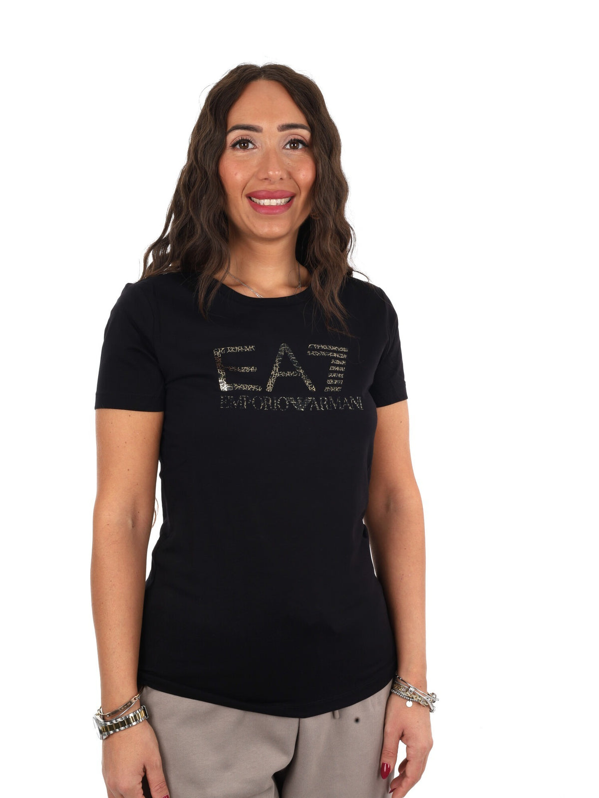 EA7 train visibility t-shirt da donna nero