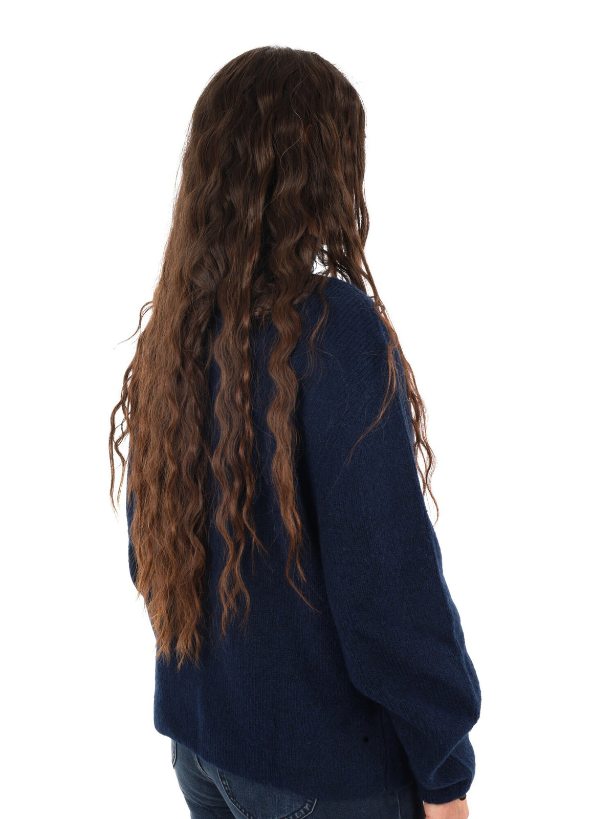Tommy jeans mockneck maglia da donna blu