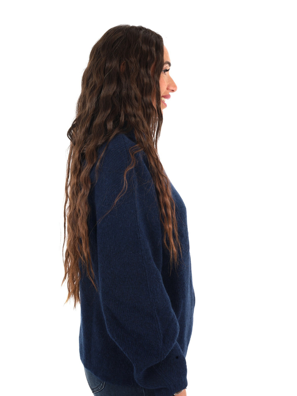 Tommy jeans mockneck maglia da donna blu