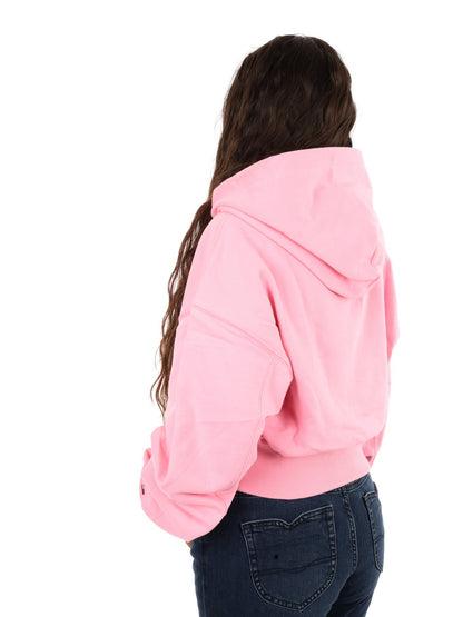 Tommy jeans ovs sh felpa da donna rosa