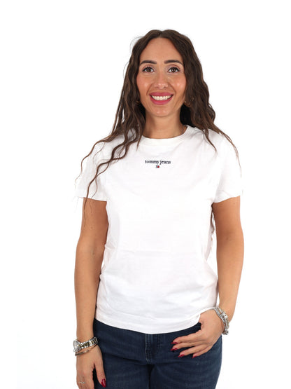 Tommy jeans re.class t-shirt da donna bianco