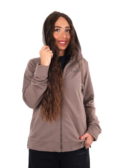 Freddy college luxe felpa da donna marrone