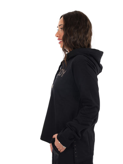 Freddy college luxe felpa da donna nero