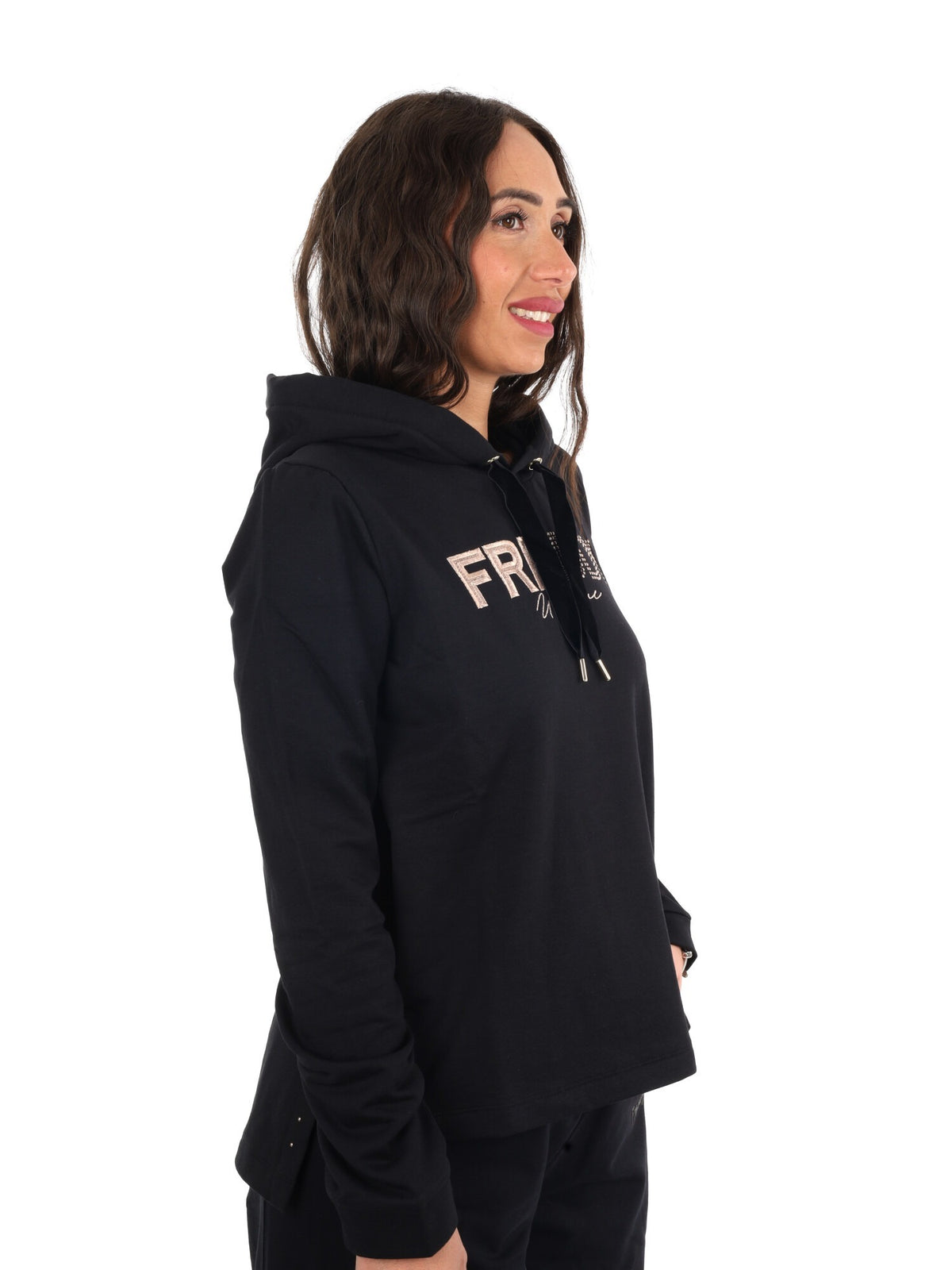 Freddy college luxe felpa da donna nero