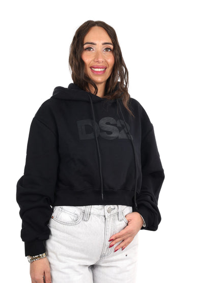 DS2 felpa cappuccio da donna nero
