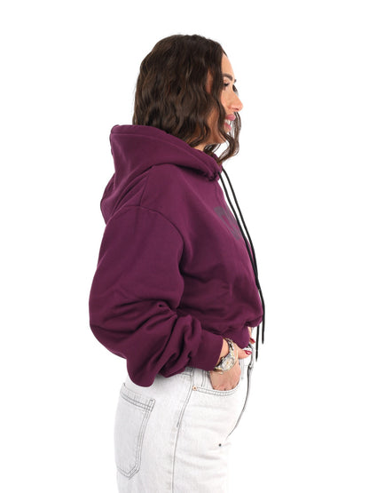 DS2 felpa cappuccio da donna viola