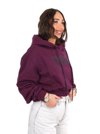 DS2 felpa cappuccio da donna viola