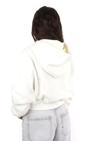 DS2 felpa cappuccio da donna bianco